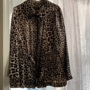 Dane Buchman cheetah print jacket